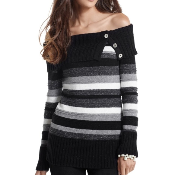 White House Black Market Sweaters - WHBM Off the Shoulder Sparkling Sweater XL